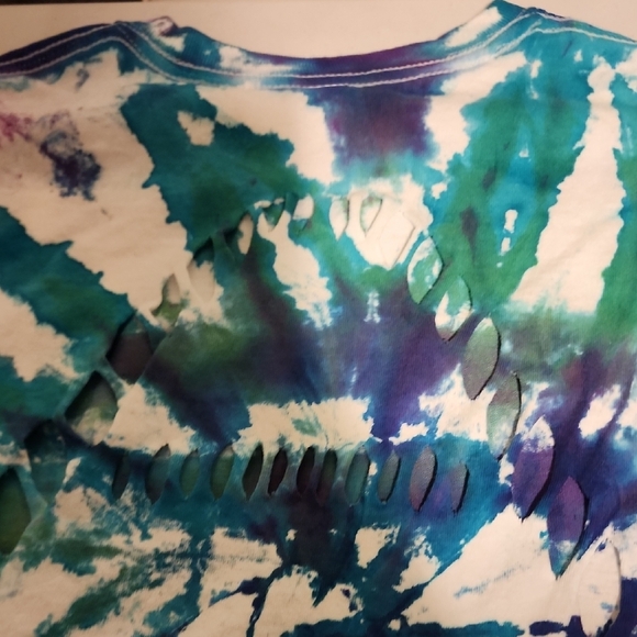 Watershed Blue and Green CUSTOM Short Sleeve Tee - Picture 4 of 5